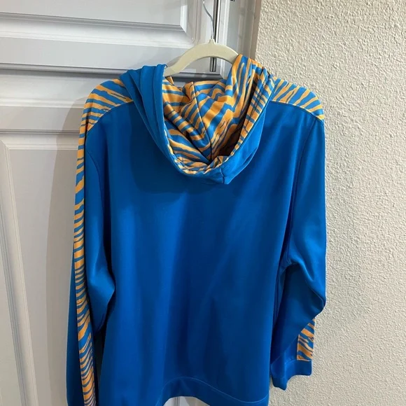 Chargers NFL football Blue and Yellow Bolt Up Hoodie - Picture 3 of 4